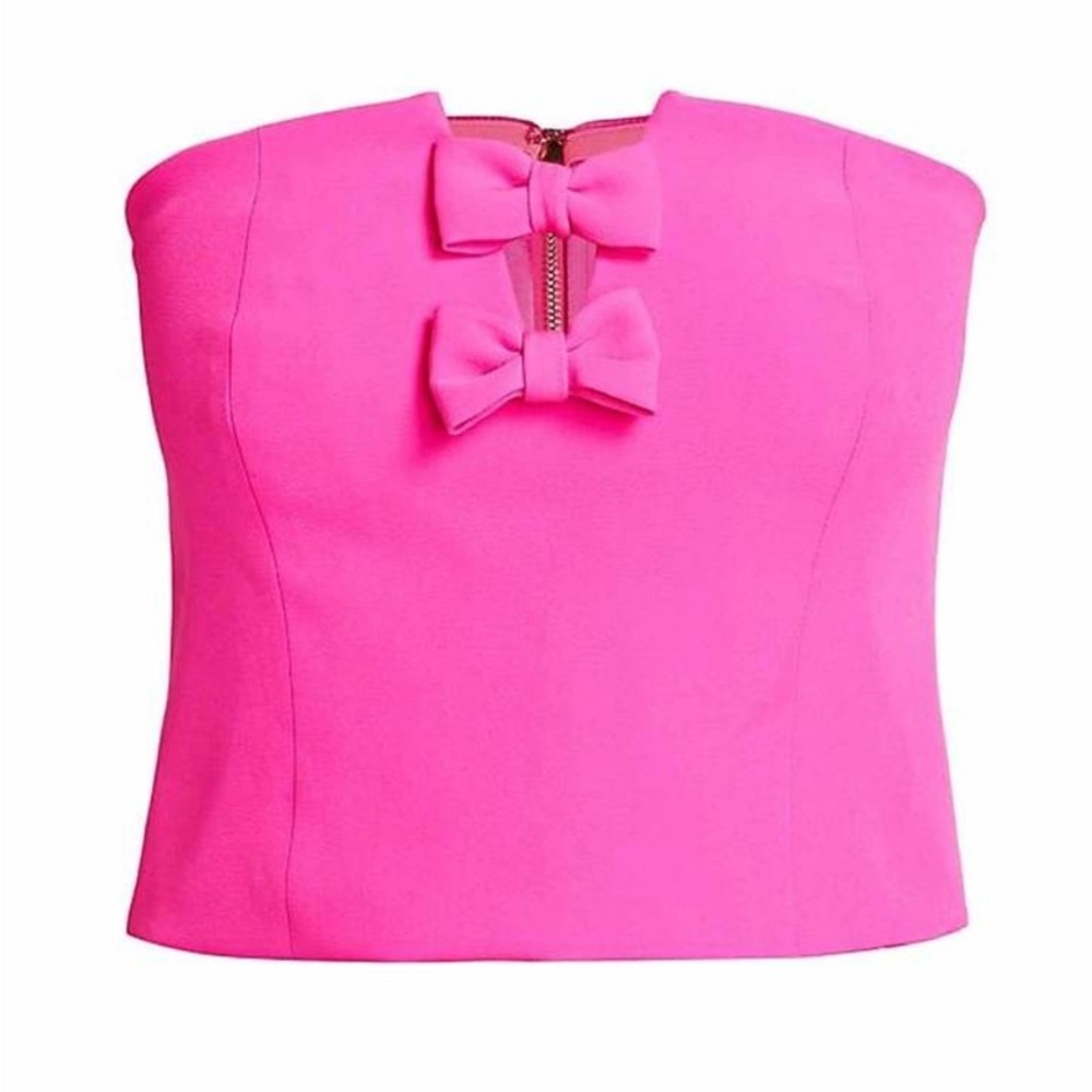 Generation Love Fuchsia Strapless Top with Bow Details